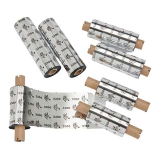 TT Ribbons, Zebra, 3300, Cera/resina, 64mm, 74m, Exterior, Negro
