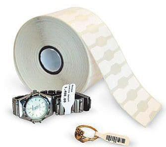 Labels, Zebra, Papel térmico, 8000D Jewelry without flaps, Anchura: 56 mm, Altura: 13 mm, Diámetro: 127 mm, Diámetro del núcleo: 25.4 mm