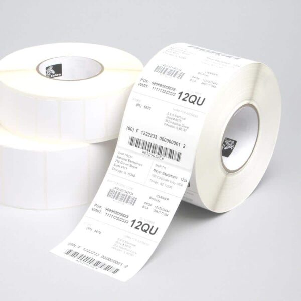 Labels, Zebra, Papel normal, Z-Perform 1000T, Anchura: 101.6 mm, Altura: 127 mm, Diámetro: 200 mm, Diámetro del núcleo: 76 mm