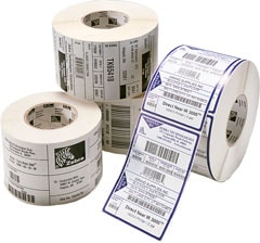 Labels, Zebra, Papel normal, Z-Select 2000T, Anchura: 101.6 mm, Altura: 127 mm, Diámetro: 200 mm, Diámetro del núcleo: 76 mm