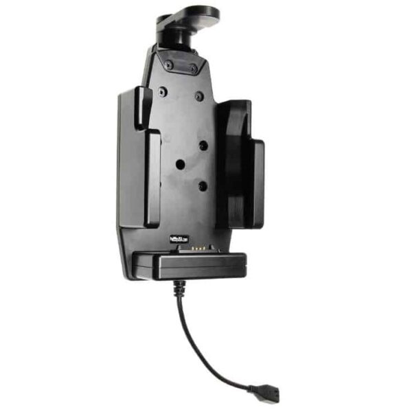 Vehicle charging station, locking lever
